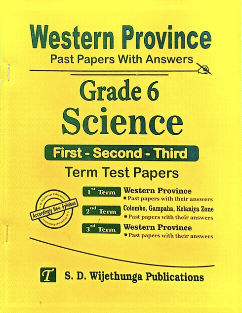 Grade 6 Science English Medium Western Province Papers